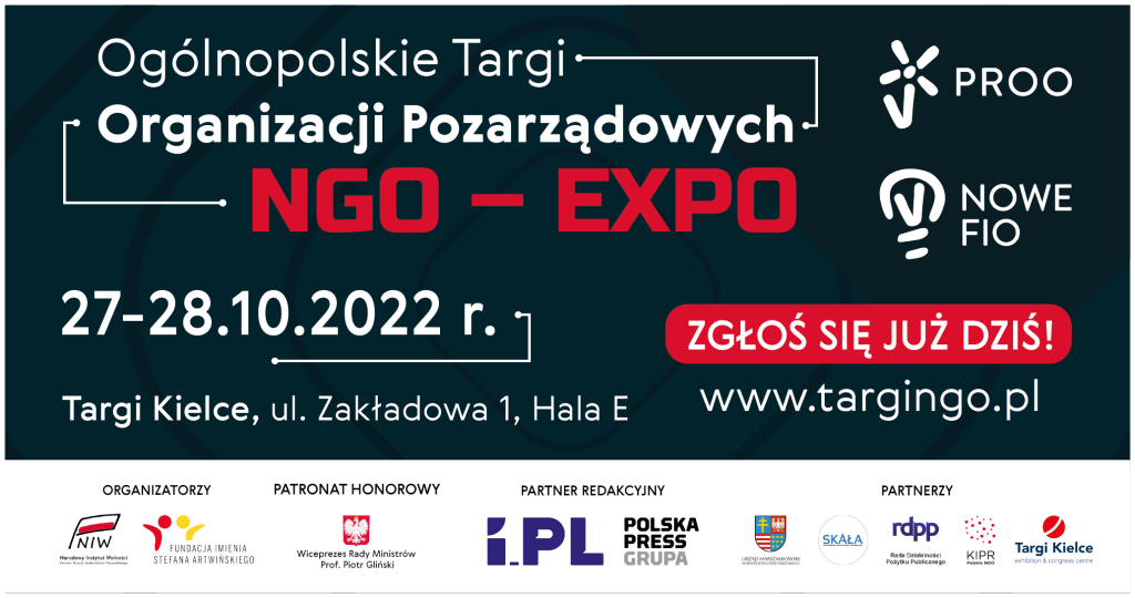Zaproszenie na Targi Organizacji Pozarządowych NGO-EXPO